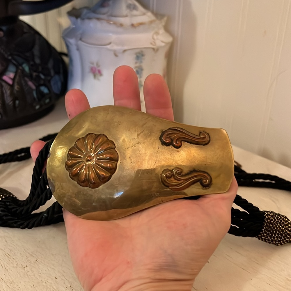 Handmade OOAK 90’s Vintage Brass & Copper buckle & braided belt